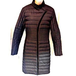 Burberry Chocolate Fitted Puffer Jacket sz Large Full zip
